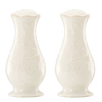Lenox French Perle White Tall Salt and Pepper Set Lenox French Perle White Tall Salt and Pepper Set