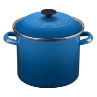 Le Creuset Enamel-on-Steel 16-Quart Covered Stockpot, Marseille Le Creuset Enamel-on-Steel 16-Quart Covered Stockpot, Marseille