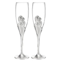 Hortense B. Hewitt Wedding Accessories Sparkling Love Champagne Flutes, Set of 2 Hortense B. Hewitt Wedding Accessories Sparkling Love Champagne Flutes, Set of 2