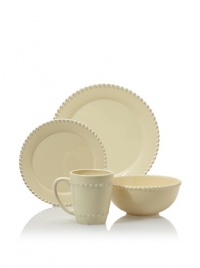 American Atelier Bianca Bead 16-Piece Dinnerware Set, Cream American Atelier Bianca Bead 16-Piece Dinnerware Set, Cream