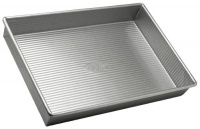 USA Pan 9 x 13 Inch Aluminized Steel Rectangular Cake Pan with Americoat USA Pan 9 x 13 Inch Aluminized Steel Rectangular Cake Pan with Americoat