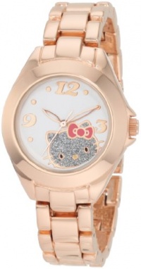 Hello Kitty by Kimora Lee Simmons Women's H3WL1033ROSE Rose Alloy Case And Glitter Face Watch Hello Kitty by Kimora Lee Simmons Women's H3WL1033ROSE Rose Alloy Case And Glitter Face Watch