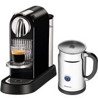 Nespresso D110 Citiz Black Espresso Maker with Aeroccino Milk Frother Nespresso D110 Citiz Black Espresso Maker with Aeroccino Milk Frother