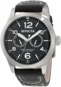 Invicta Men's 0764 II Collection Black Dial Black Leather Watch Invicta Men's 0764 II Collection Black Dial Black Leather Watch