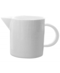 A fine line. Simply timeless, the French Organza creamer is reminiscent of sheer silk, with a white-on-white pattern in versatile porcelain. A flawless choice for the contemporary home, by Bernardaud. A fine line. Simply timeless, the French Organza creamer is reminiscent of sheer silk, with a white-on-white pattern in versatile porcelain. A flawless choice for the contemporary home, by Bernardaud.