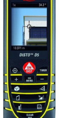 Leica Disto D5 Digital Laser Rangefinder with 2.4-inch Screen and 45-degree tilt Sensor Leica Disto D5 Digital Laser Rangefinder with 2.4-inch Screen and 45-degree tilt Sensor