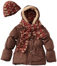 Pink Platinum Girls 7-16 Floral Print Jacket, Brown, 10/12 Pink Platinum Girls 7-16 Floral Print Jacket, Brown, 10/12