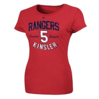 MLB Majestic Ian Kinsler Texas Rangers Ladies Trophy Man Player T-Shirt - Red MLB Majestic Ian Kinsler Texas Rangers Ladies Trophy Man Player T-Shirt - Red