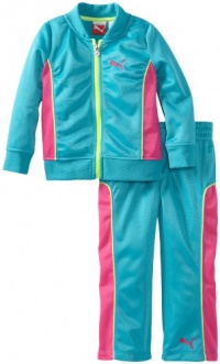 Puma - Kids Girls 2-6X Toddler Tricot Track Jacket And Pant Set, Bluebird, 4T Puma - Kids Girls 2-6X Toddler Tricot Track Jacket And Pant Set, Bluebird, 4T