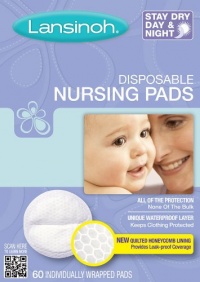 Lansinoh 20265 Disposable Nursing Pads, 60-Count Boxes (Pack of 4)