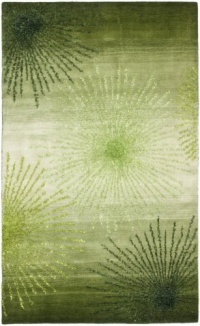 Safavieh Soho Collection Explosions Handmade New Zealand Wool Area Rug, 5-Feet by 8-Feet, Green Safavieh Soho Collection Explosions Handmade New Zealand Wool Area Rug, 5-Feet by 8-Feet, Green