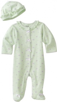 Little Me Baby-Girls Newborn Petite Rose Footie and Hat, Light Green, Pre Little Me Baby-Girls Newborn Petite Rose Footie and Hat, Light Green, Pre
