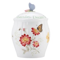 Lenox Butterfly Meadow Sentiment Cookie Jar, Cherish Yesterday Dream Tomorrow Live Today, 9-1/2-Inch Lenox Butterfly Meadow Sentiment Cookie Jar, Cherish Yesterday Dream Tomorrow Live Today, 9-1/2-Inch