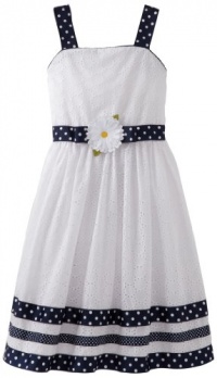 Sweet Heart Rose Girls 7-16 Plus Size Eyelet Daisy Dress, White/Blue, 16.5 Sweet Heart Rose Girls 7-16 Plus Size Eyelet Daisy Dress, White/Blue, 16.5