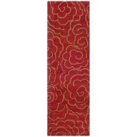 Safavieh Soho Collection SOH812A Handmade Red New Zealand Wool Square Area Rug, 6-Feet Safavieh Soho Collection SOH812A Handmade Red New Zealand Wool Square Area Rug, 6-Feet