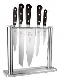Mercer Cutlery Renaissance 6-Piece Knife Set with Tempered-Glass Block Mercer Cutlery Renaissance 6-Piece Knife Set with Tempered-Glass Block
