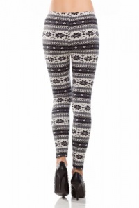 Women Snow Snowflake Pattern Ankle Length Footless Pantyhose Legging Tight Pant Women Snow Snowflake Pattern Ankle Length Footless Pantyhose Legging Tight Pant