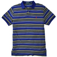 Polo Ralph Lauren Men's Custom Fit Mercerized Striped Polo Polo Ralph Lauren Men's Custom Fit Mercerized Striped Polo