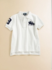 A classic polo in breathable cotton mesh is given a modern, sporty edge with Dual Match embroidery and an applied 3 patch on the sleeve for in-the-game authenticity.Ribbed polo collarShort sleevesFront button placketUneven vented hemCottonMachine washImported Please note: Number of buttons may vary depending on size ordered. A classic polo in breathable cotton mesh is given a modern, sporty edge with Dual Match embroidery and an applied 3 patch on the sleeve for in-the-game authenticity.Ribbed polo collarShort sleevesFront button placketUneven vented hemCottonMachine washImported Please note: Number of buttons may vary depending on size ordered.