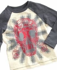 Graphic and fun. He'll wear this Flapdoodles raglan tee all year round, season after season. Graphic and fun. He'll wear this Flapdoodles raglan tee all year round, season after season.