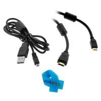 BIRUGEAR Replacement I-USB7 / CB-USB7 Cable + Mini HDMI Cable + Cable Tie for Pentax K-5, K-01; Olympus VG-140 Digital Cameras BIRUGEAR Replacement I-USB7 / CB-USB7 Cable + Mini HDMI Cable + Cable Tie for Pentax K-5, K-01; Olympus VG-140 Digital Cameras