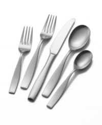 Quality and quantity. Mikasa's extensive Satin Loft flatware set is crafted of superior stainless steel with an understated design and matte finish to complement virtually any setting. With serving utensils to match. Quality and quantity. Mikasa's extensive Satin Loft flatware set is crafted of superior stainless steel with an understated design and matte finish to complement virtually any setting. With serving utensils to match.