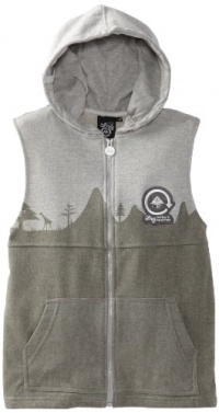 LRG - Kids Boys 8-20 Artist Driven Hooded Vest, Ash Heather, Medium LRG - Kids Boys 8-20 Artist Driven Hooded Vest, Ash Heather, Medium