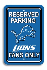 NFL Detroit Lions Plastic Parking Sign NFL Detroit Lions Plastic Parking Sign