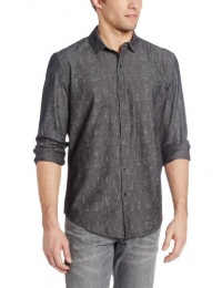 Calvin Klein Jeans Men's Surveyor Print Long Sleeve Buttondown Shirt Calvin Klein Jeans Men's Surveyor Print Long Sleeve Buttondown Shirt