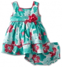 Sweet Heart Rose Baby-girls Infant Floral Woven Dress, Turquoise/Pink, 12 Months Sweet Heart Rose Baby-girls Infant Floral Woven Dress, Turquoise/Pink, 12 Months
