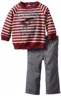 Calvin Klein Baby-Boys Infant Stripes Top With Pant, Multi, 12 Months Calvin Klein Baby-Boys Infant Stripes Top With Pant, Multi, 12 Months