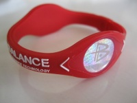 Power Balance Silicone Wristband Bracelet Medium Red W/ White Letters Power Balance Silicone Wristband Bracelet Medium Red W/ White Letters