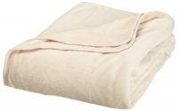 All Seasons Collection Micro Fleece Plush Solid F/Q Blanket, Ivory All Seasons Collection Micro Fleece Plush Solid F/Q Blanket, Ivory