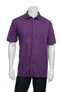 Alfani Red Men's Purple Micro Vertical Striped Button Down Shirt Alfani Red Men's Purple Micro Vertical Striped Button Down Shirt