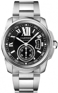 Cartier Men's W7100016 Calibre De Cartier Black Dial Watch Cartier Men's W7100016 Calibre De Cartier Black Dial Watch