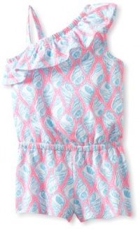 Lilly Pulitzer Girls 2-6X Mini Mittie Romper, Cosmo Pink A Little Tipsey, Small Lilly Pulitzer Girls 2-6X Mini Mittie Romper, Cosmo Pink A Little Tipsey, Small