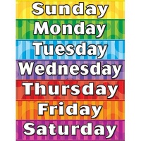 Teacher Created Resources Days of the Week Chart, Multi Color (7608) Teacher Created Resources Days of the Week Chart, Multi Color (7608)