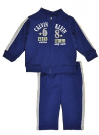 Calvin Klein Baby-Boys Infant Jacket With Pull On Pant, Navy, 24 Months Calvin Klein Baby-Boys Infant Jacket With Pull On Pant, Navy, 24 Months