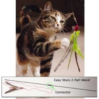 GoCat Da Bird Pull Apart Rod and Bird Cat Feather Toys, Assorted Colors GoCat Da Bird Pull Apart Rod and Bird Cat Feather Toys, Assorted Colors