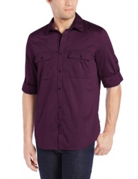 Calvin Klein Sportswear Men's Long Roll Up Sleeve Chambray Shirt Calvin Klein Sportswear Men's Long Roll Up Sleeve Chambray Shirt
