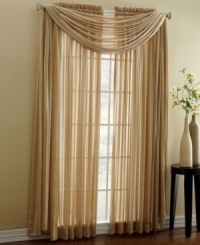 Showstopping drama. Alternating vertical stripes of faux silk create a voluminous effect in the Opening Night window panel from Croscill, making it the perfect accent for heightening the elegance in any room. Showstopping drama. Alternating vertical stripes of faux silk create a voluminous effect in the Opening Night window panel from Croscill, making it the perfect accent for heightening the elegance in any room.
