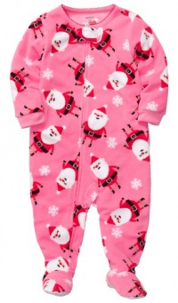Carter's Girls 1-piece Micro Fleece Christmas Pajamas (2T-10) (2T, Pink Santa) Carter's Girls 1-piece Micro Fleece Christmas Pajamas (2T-10) (2T, Pink Santa)