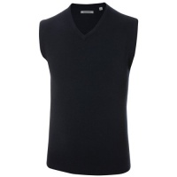Ashworth Mens Sleeveless V-Neck Golf Sweater - 100% Merino Wool - Navy - M Ashworth Mens Sleeveless V-Neck Golf Sweater - 100% Merino Wool - Navy - M
