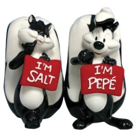 Looney Tunes Pepe Le Pew and Penelope Salt and Pepper Shakers Set Looney Tunes Pepe Le Pew and Penelope Salt and Pepper Shakers Set