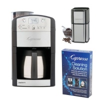 Capresso 465 CoffeeTeam TS 10-Cup Digital Coffeemaker with Conical Burr Grinder + Cuisinart DCG-12BC Grind Central Coffee Grinder + Cleaning Solution Capresso 465 CoffeeTeam TS 10-Cup Digital Coffeemaker with Conical Burr Grinder + Cuisinart DCG-12BC Grind Central Coffee Grinder + Cleaning Solution
