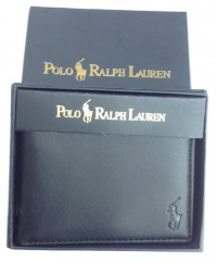 Men's Polo by Ralph Lauren Passcase Wallet Black w/ Logo Men's Polo by Ralph Lauren Passcase Wallet Black w/ Logo