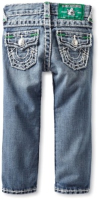 True Religion Boys 2-7 Jack Slim Fit Naturaline Super T With Kelly Green Bartacks And Back Label-Wash, Shade Horizons, 6 True Religion Boys 2-7 Jack Slim Fit Naturaline Super T With Kelly Green Bartacks And Back Label-Wash, Shade Horizons, 6