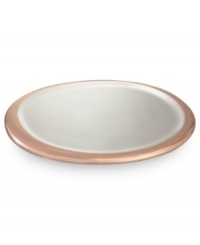 Polished to perfection, the Classic Copper oval platter unites Nambe's signature metal and warm copper in a sleek and timeless shape. Designed by Steve Cozzolino. Polished to perfection, the Classic Copper oval platter unites Nambe's signature metal and warm copper in a sleek and timeless shape. Designed by Steve Cozzolino.