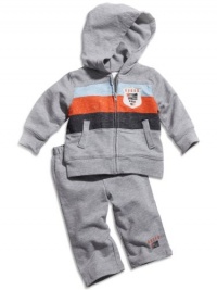 GUESS Kids Boys Newborn Color-Blocked Hoodie and Pants Set (0-9m), GREY HEATHER (6/9M) GUESS Kids Boys Newborn Color-Blocked Hoodie and Pants Set (0-9m), GREY HEATHER (6/9M)