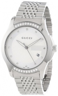 Gucci Men's YA126407 G-Timeless Stainless Steel Diamond-Accented Watch Gucci Men's YA126407 G-Timeless Stainless Steel Diamond-Accented Watch
